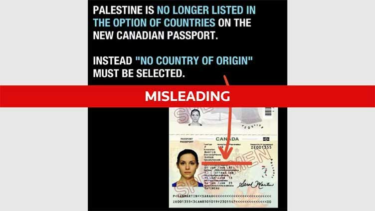 Canada did not remove Palestine as a birthplace on passports