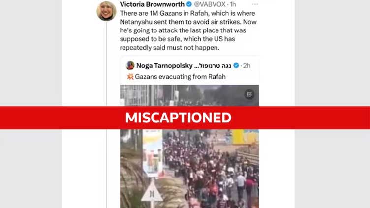 Video does not show evacuation in Rafah in May 2024